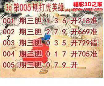 3d2024005期打虎英雄图谜 中07