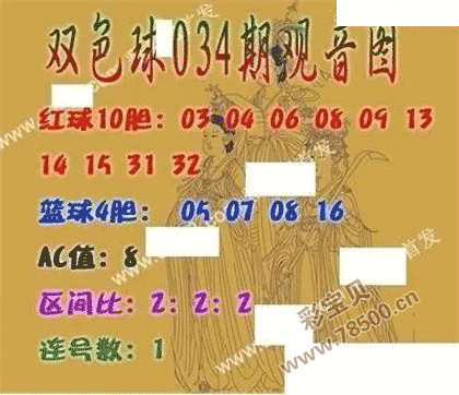 2022034期彩票双色球观音图谜
