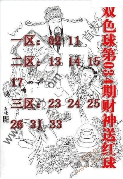 2022年034期财神今晚一注双色球图谜