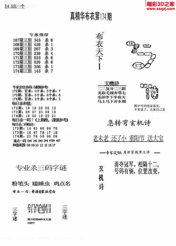 3d2022174期真精华布衣天下123456