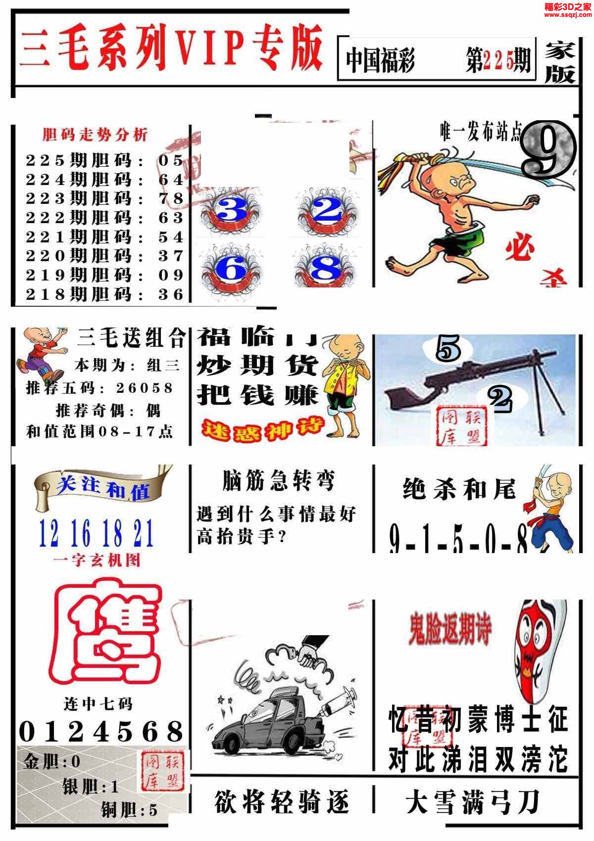 3d2022225期三毛图谜专家版