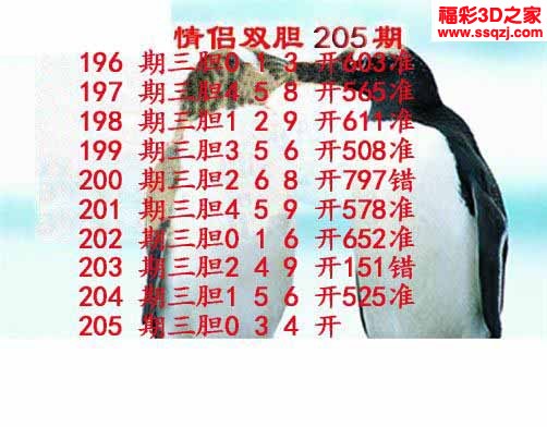 3d2022205期情侣双胆 中5