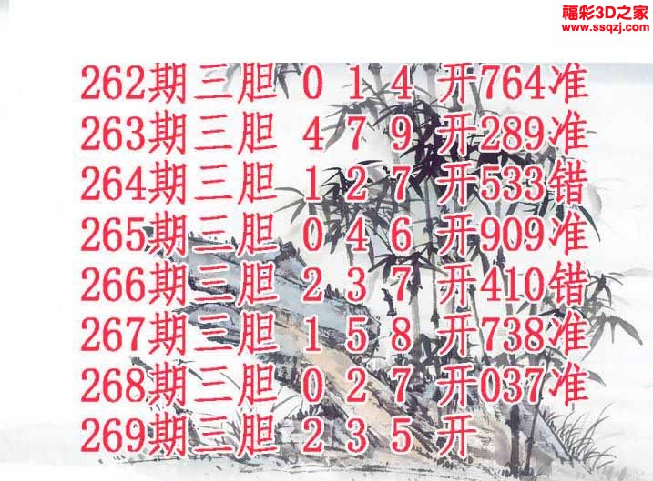 3d2022269期紫竹双胆 连中