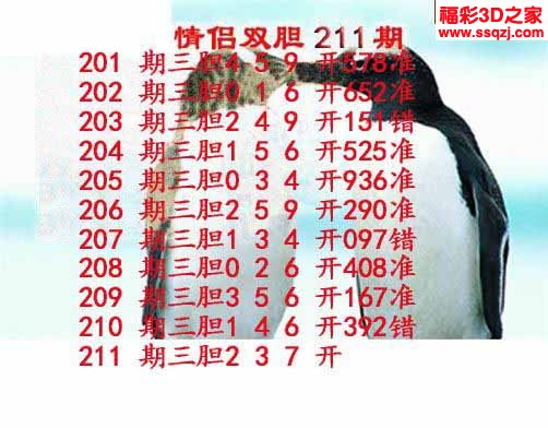 3d2022211期情侣双胆