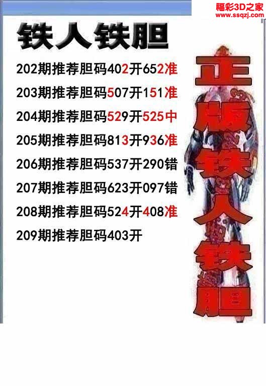 3d2022209期铁人双胆 中4
