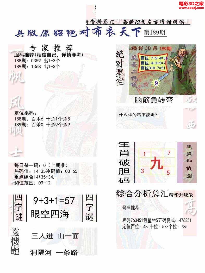 3d2022190期原始绝对布衣1234