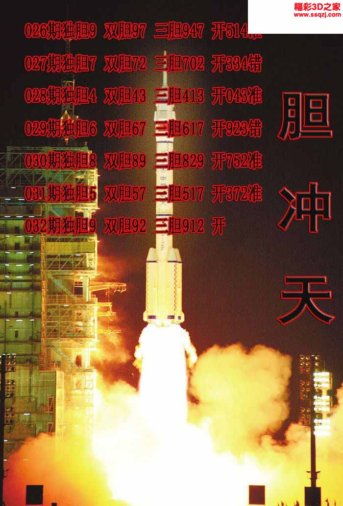 3d2023032期一胆冲天独胆 连中