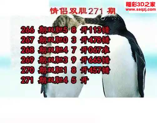 3d2023271期情侣双胆