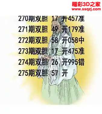 3d2023275期布衣天下双胆