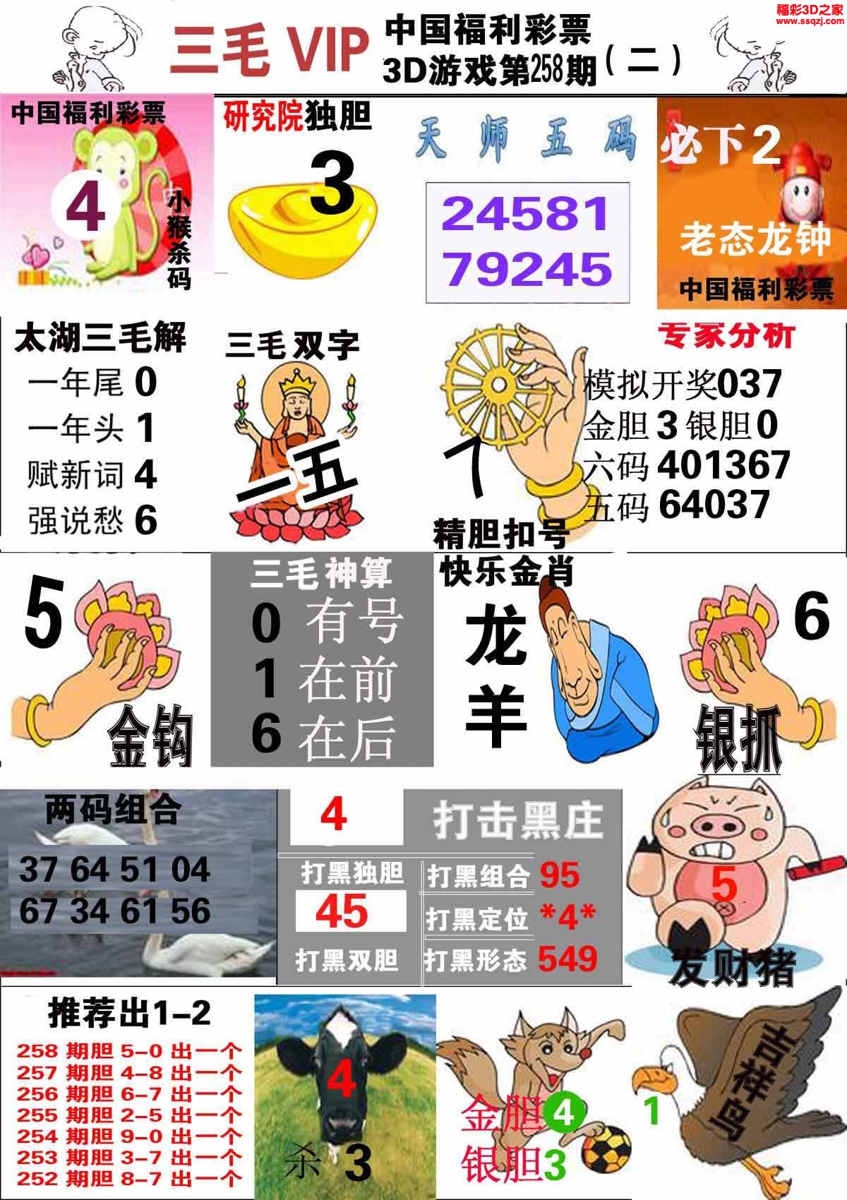 3d2022258期三毛图库第二版