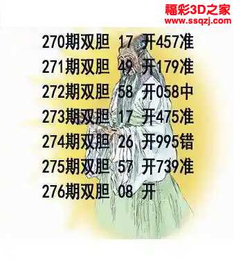 3d2023276期布衣天下双胆 中7