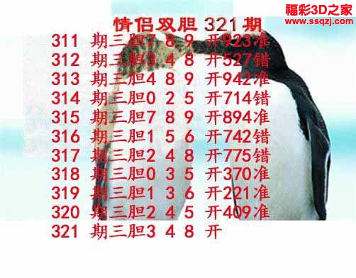 3d2022321期情侣双胆 3连中