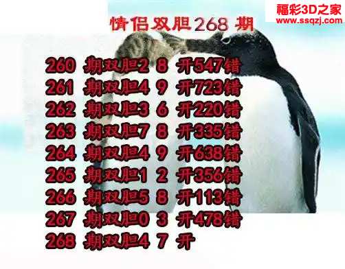 3d2023268期情侣双胆