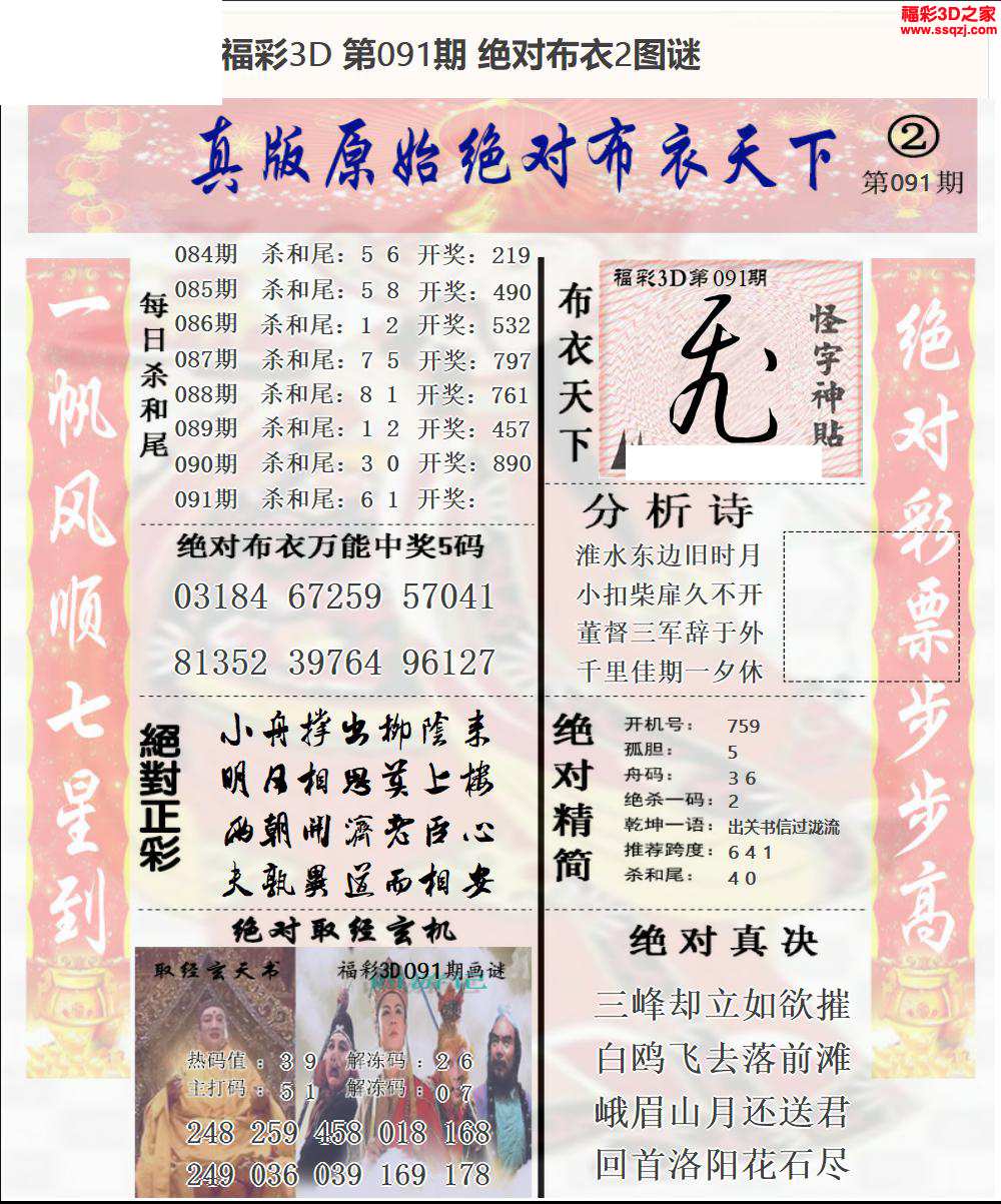 3d2024091期原始绝对布衣1234