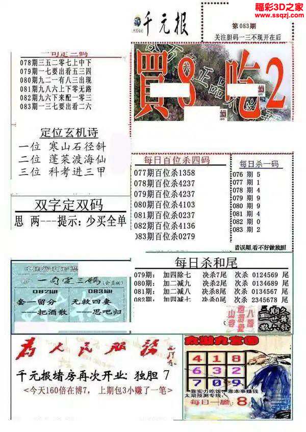 3d2024083期真精华布衣天下123456