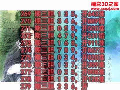 3d2022279期神仙姐姐独胆 6连中