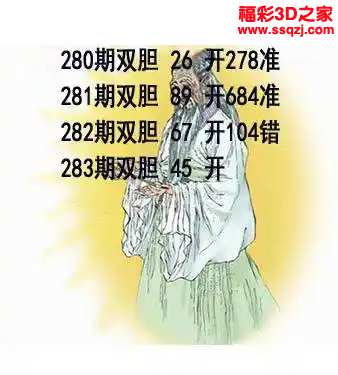 3d2023283期布衣天下双胆