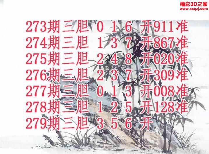3d2022279期紫竹双胆 6连中