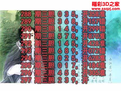 3d2022297期神仙姐姐独胆 3连中