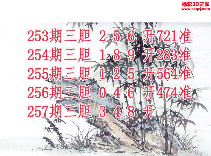 3d2023257期紫竹双胆 4连中