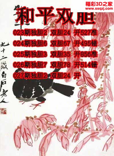 3d2023027期和平独胆王