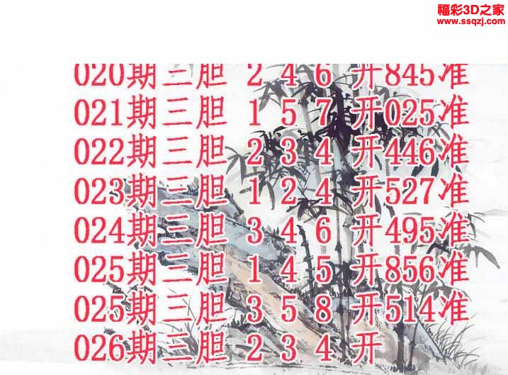 3d2023027期紫竹双胆 7连中