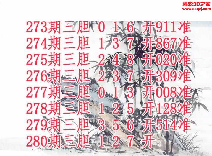 3d2022280期紫竹双胆 7连中