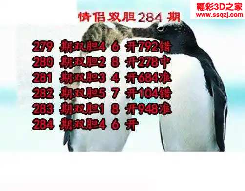 3d2023284期情侣双胆 中8