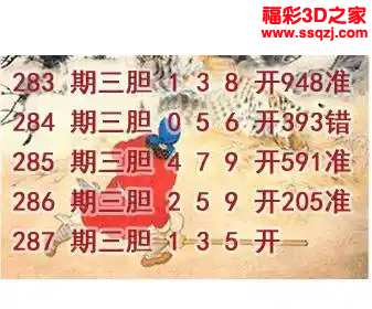 3d2023287期打虎英雄图谜 连中