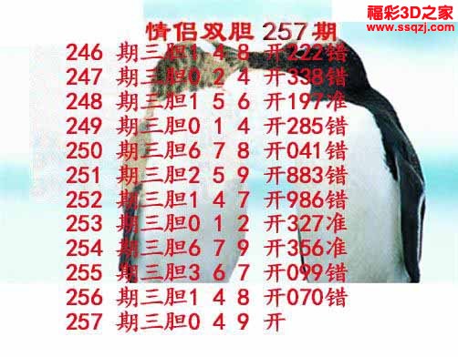 3d2022257期情侣双胆