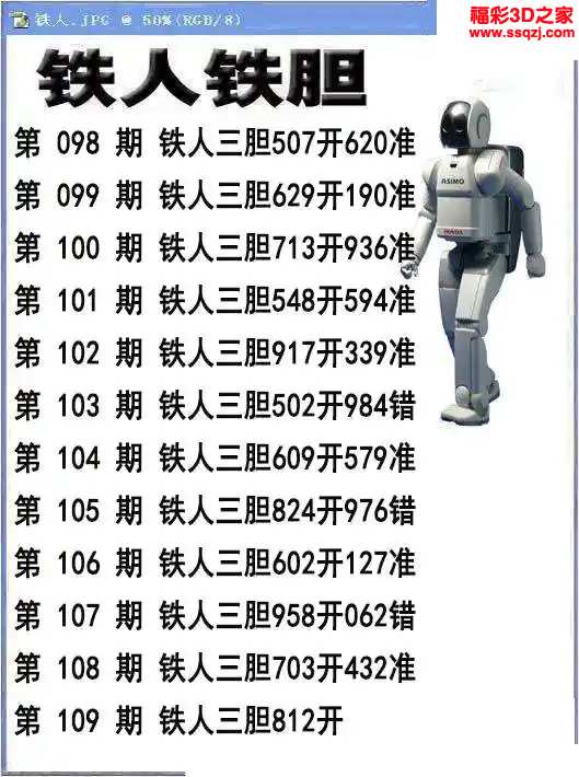 3d2024109期铁人铁胆 中3