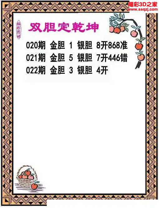 3d2024022期双胆定乾坤