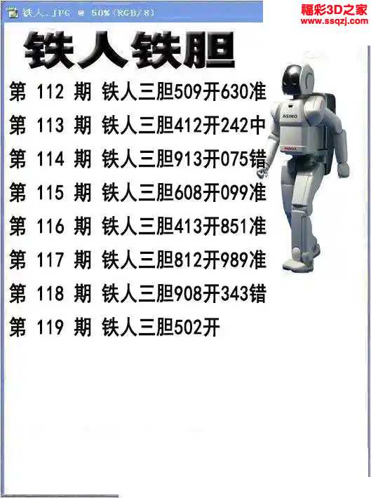 3d2024119期铁人铁胆