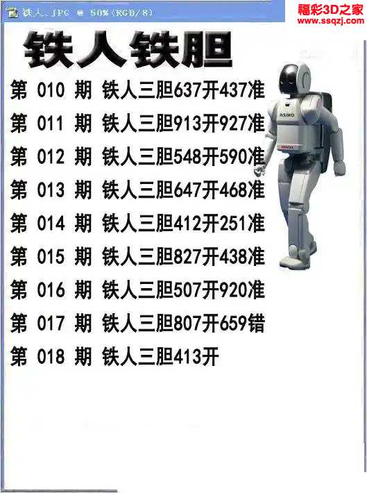 3d2024018期铁人铁胆