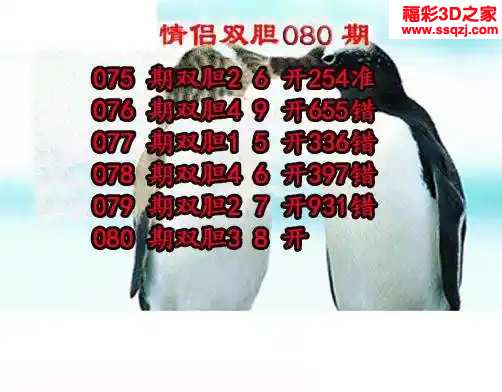 3d2024080期情侣双胆