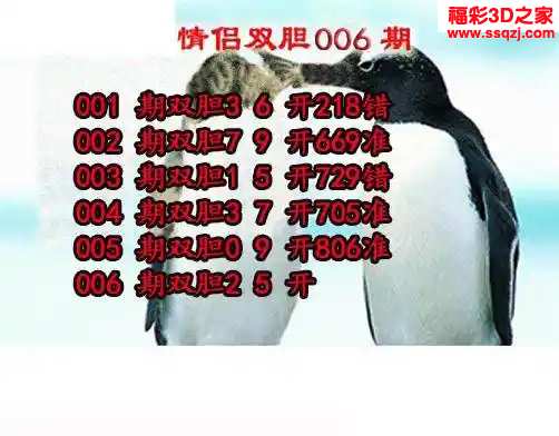 3d2024006期情侣双胆 连中
