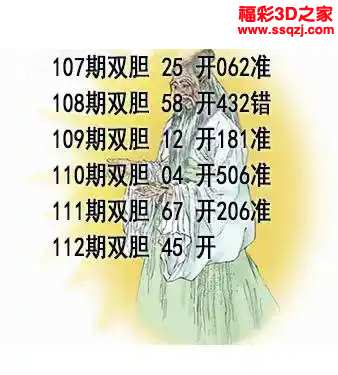 3d2024112期布衣天下双胆 3连中