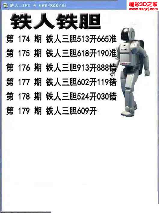 3d2023179期铁人铁胆