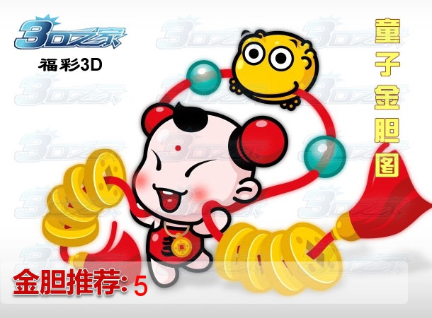 3D2023340期:童子金胆图