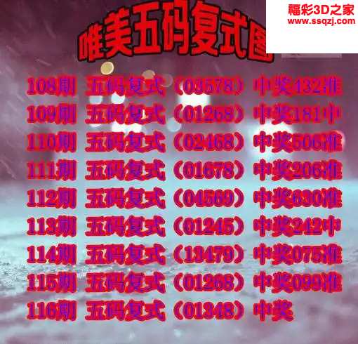 3d2024116期唯美五码胆码推荐 9连中