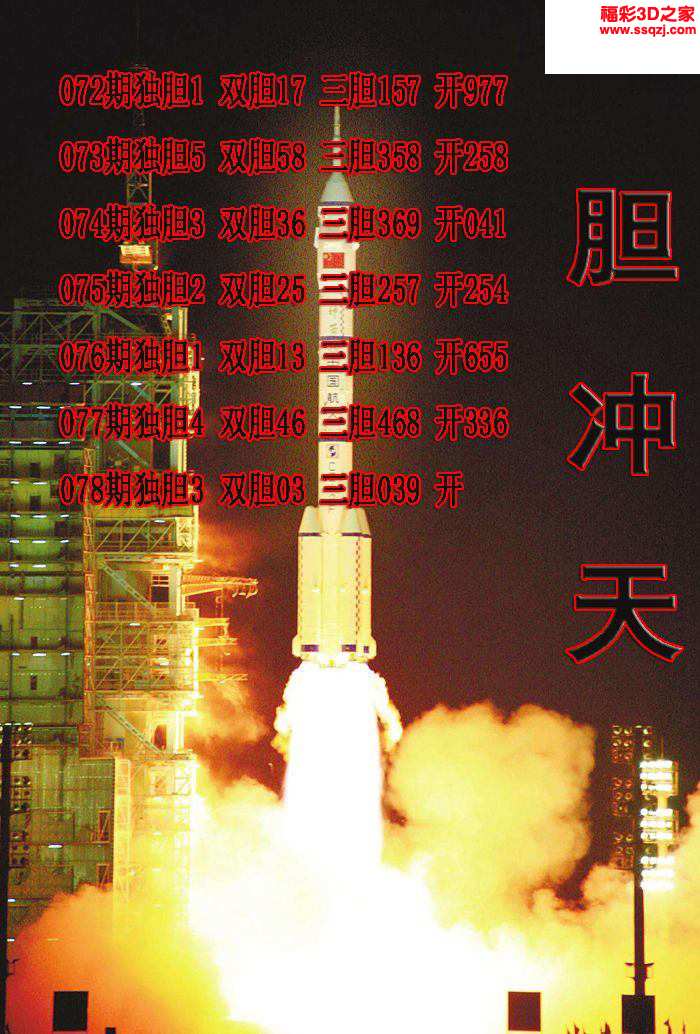 3d2024078期一胆冲天独胆 3连中