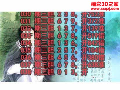 3d2023038期神仙姐姐独胆 中68