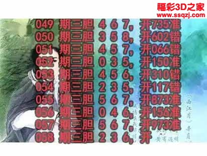 3d2023058期神仙姐姐独胆 3连中