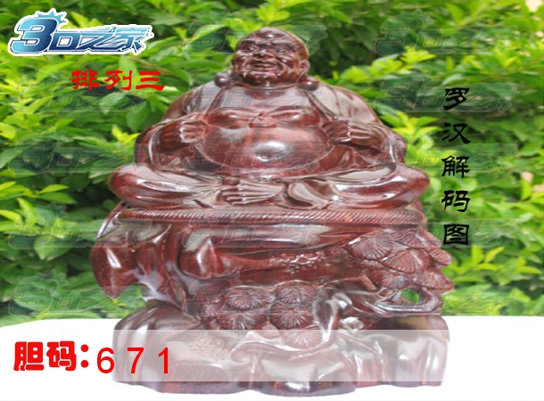 排列三2022096期:罗汉解码图