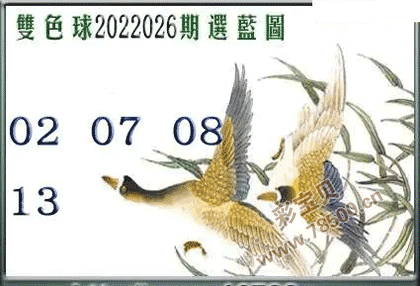 双色球2022026期选蓝图