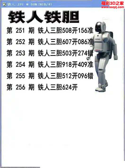 3d2024256期铁人铁胆