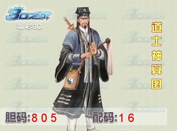 3D2022163期:道士神算图