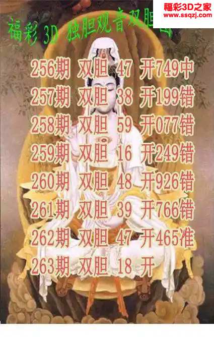 3d2024263期独胆观音双胆图迷 中4