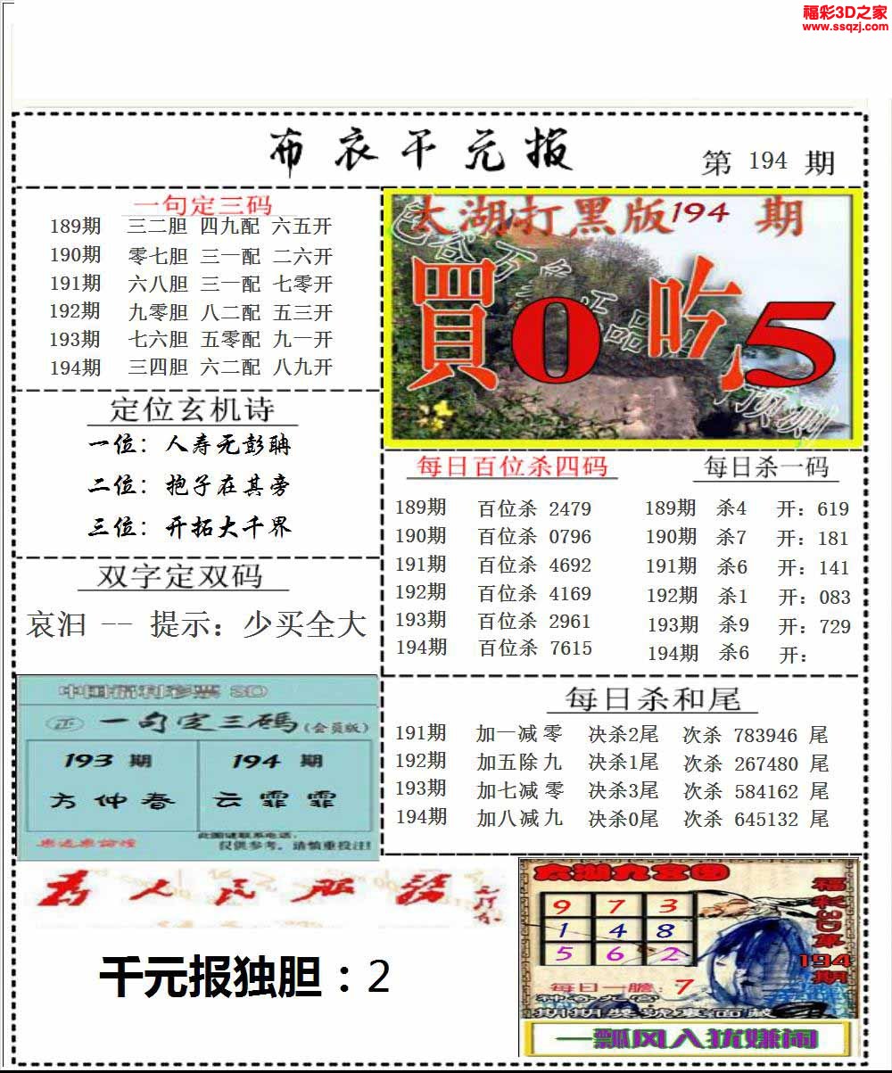 3d2022194期原始绝对布衣1234