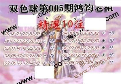 双色球22005期鸿钧老祖多注预测图谜
